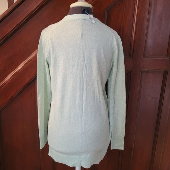 Gap Mint Green Longer Button Up Cardigan Small NWT - Picture 4 of 8